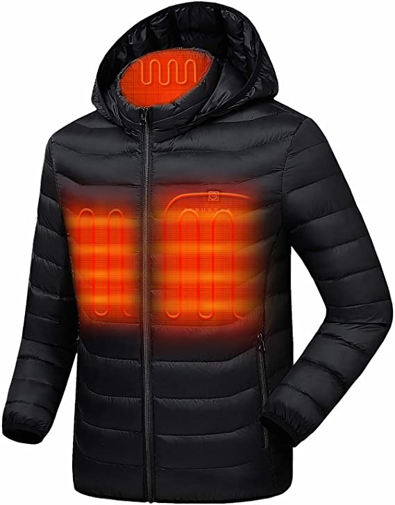 VENUSTAS Heated Jacket (Unisex) with Detachable Hood and Battery Pack